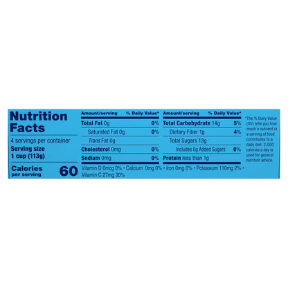 Dole Yellow Cling Diced Peaches in 100% Fruit Juice with Natural Flavors 4 - 4 oz Cups