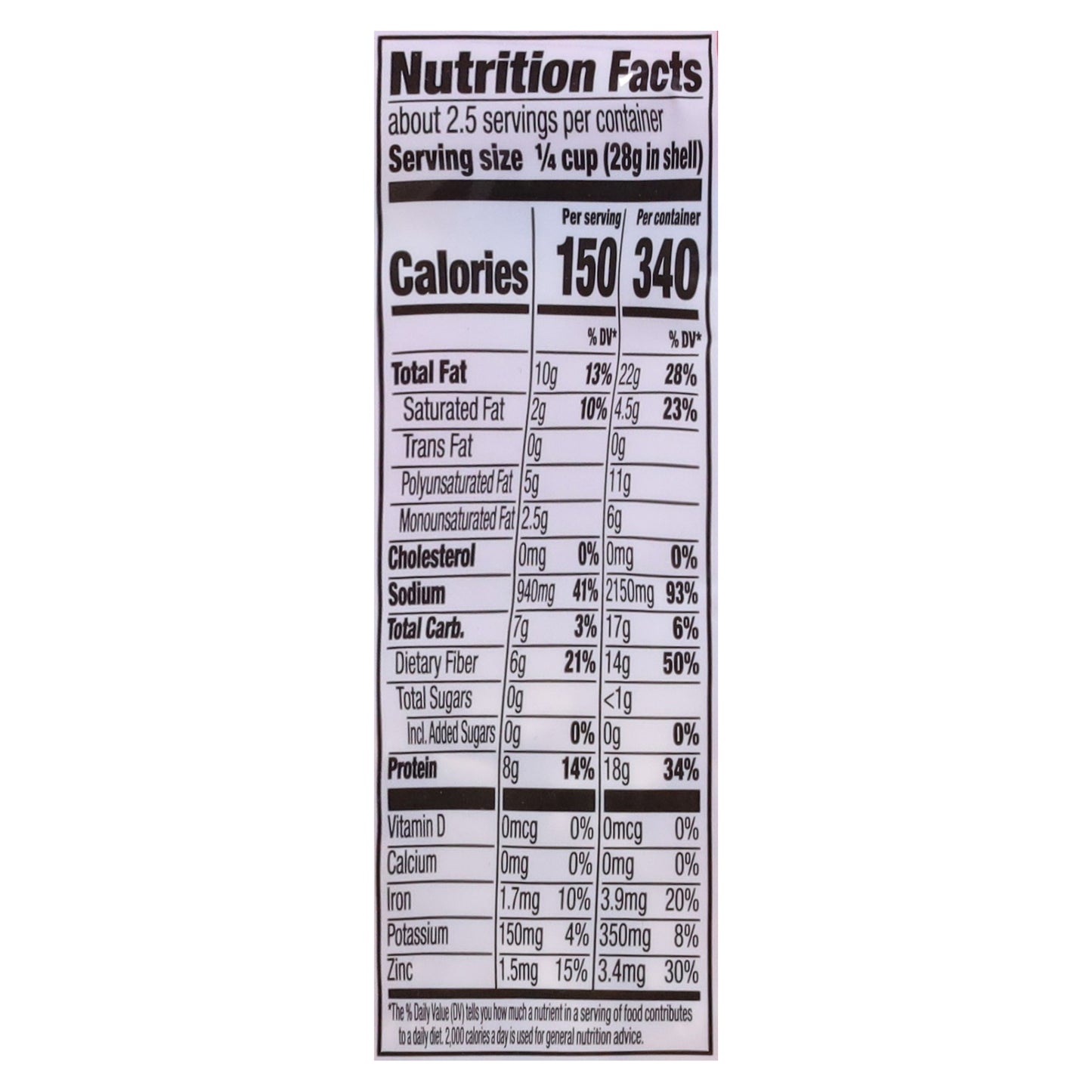 David All Natural Roasted & Salted Pumpkin Seeds 2.25 oz