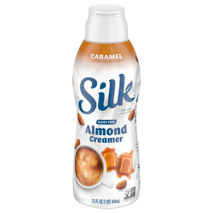 Silk Almond Creamer, Caramel, Dairy Free, Gluten Free, 32 FL OZ Carton