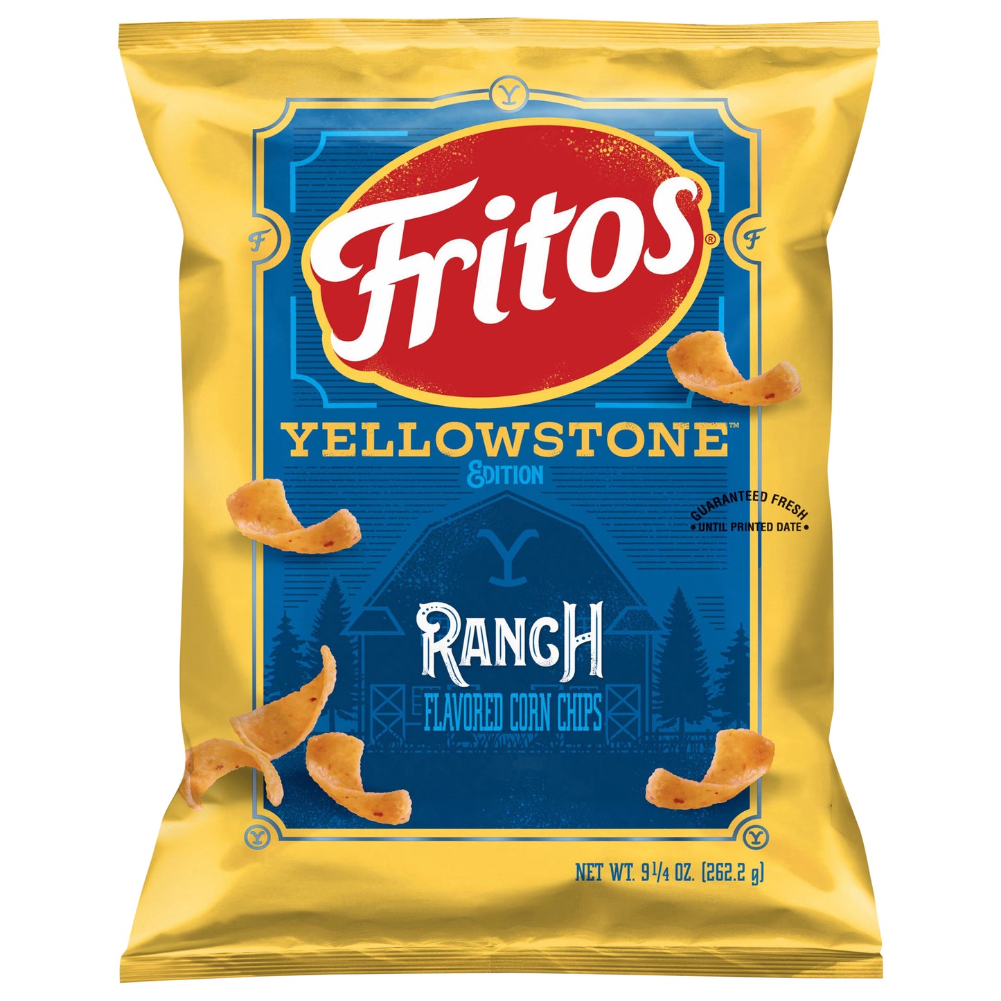 Fritos Corn Chips Yellowstone Ranch Flavored 9 1/4 Oz