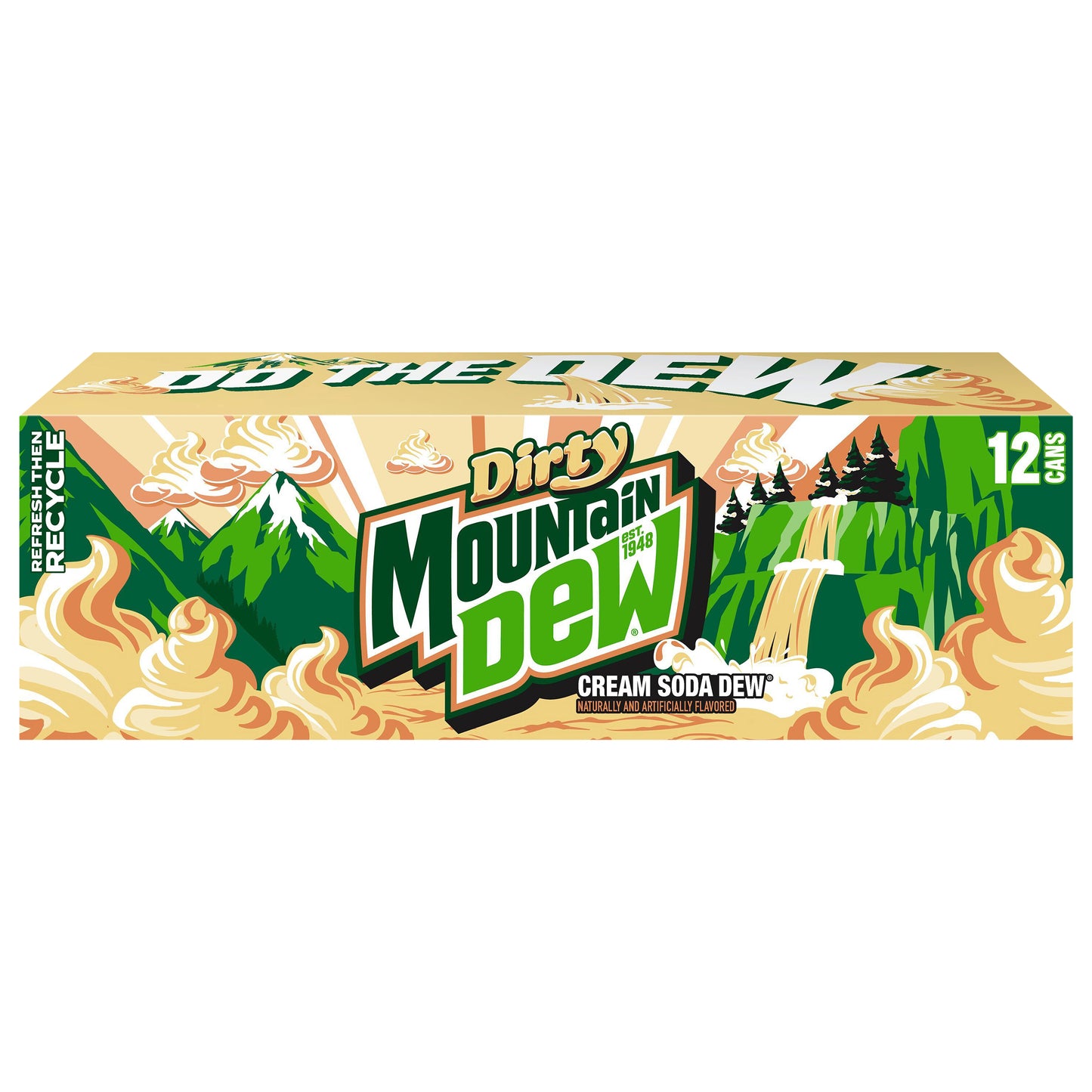 Mountain Dew Dirty Dew Cream Soda 12 Fl Oz X 12