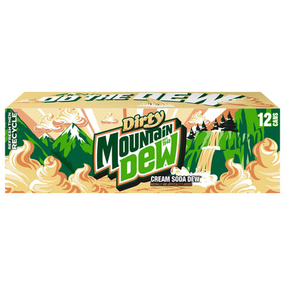 Mountain Dew Dirty Dew Cream Soda 12 Fl Oz X 12