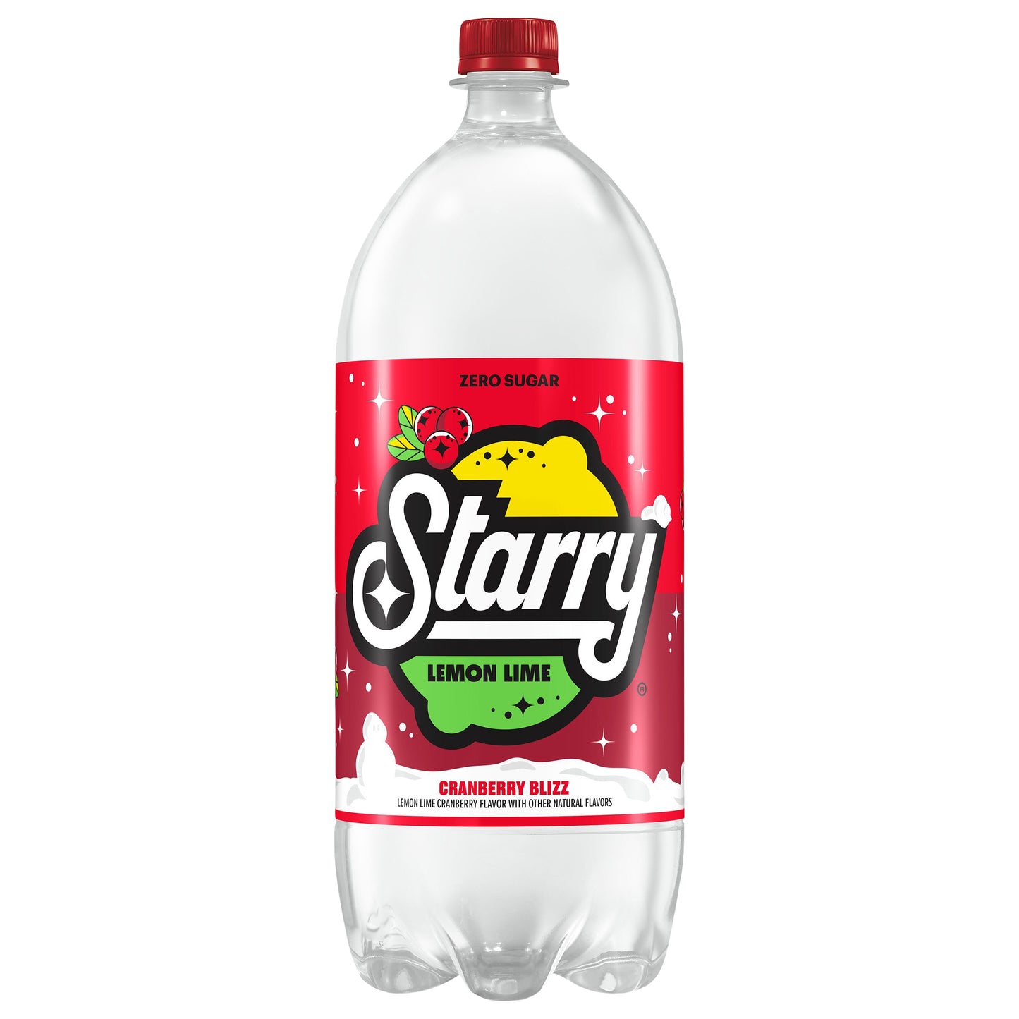 Starry Zero Sugar Soda Lemon Lime Cranberry Blizz 2 Liter