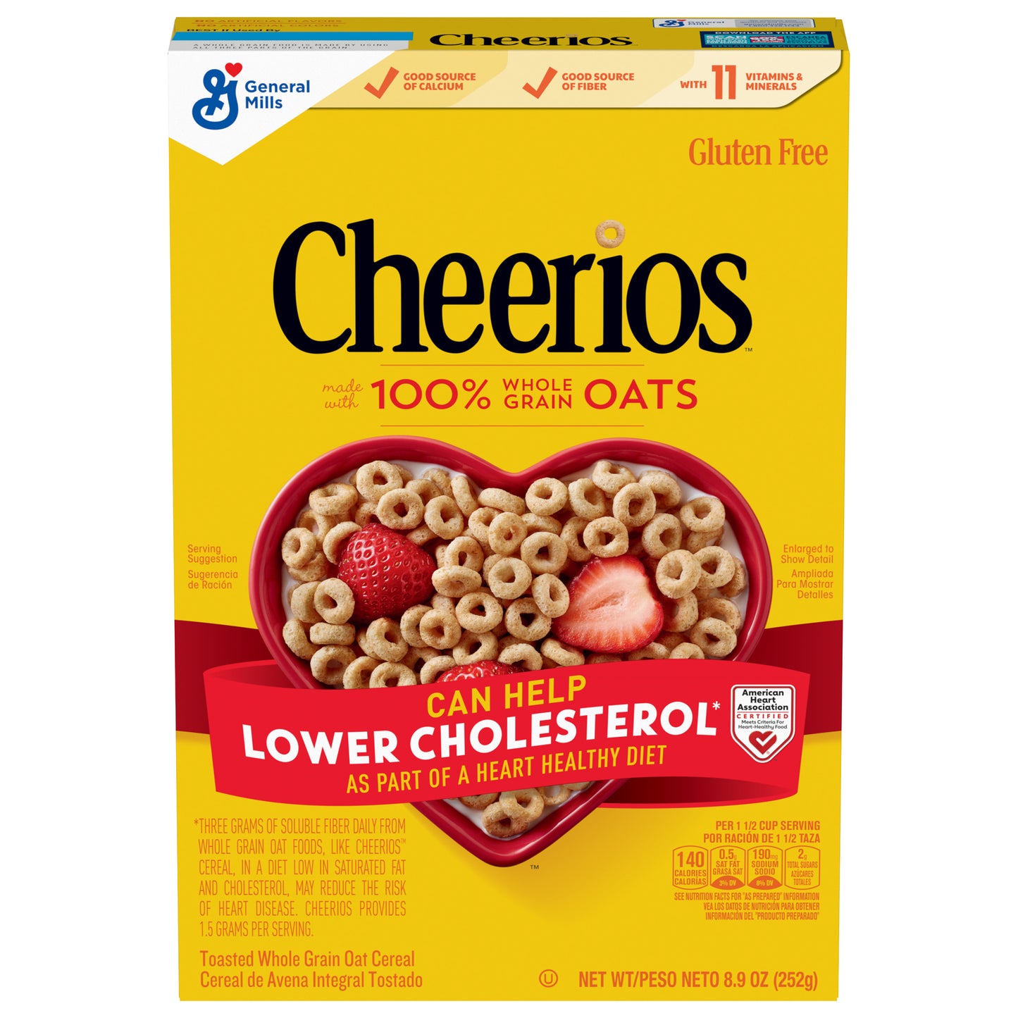 Cheerios, Heart Healthy Gluten Free Breakfast Cereal, 8.9 oz