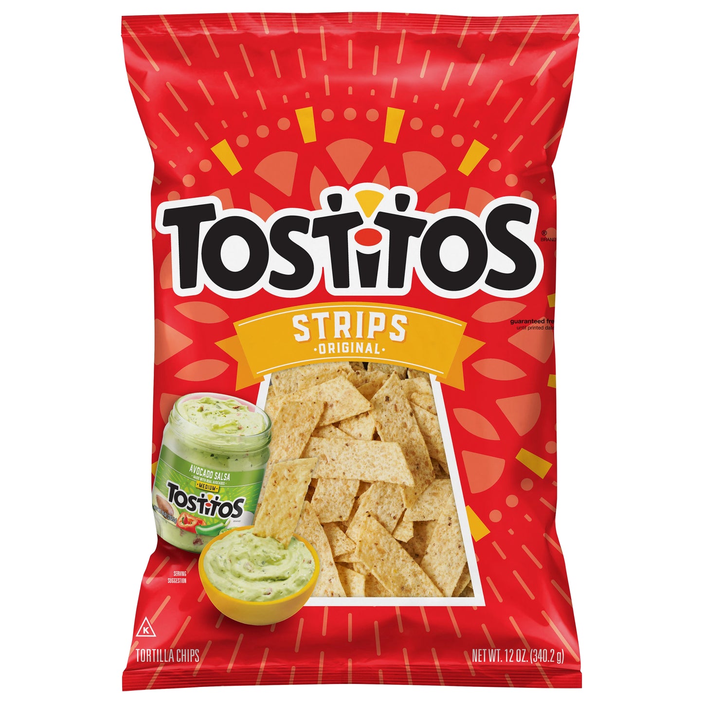 Tostitos Strips Tortilla Chips Original 12 Oz