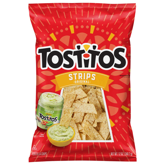 Tostitos Strips Tortilla Chips Original 12 Oz