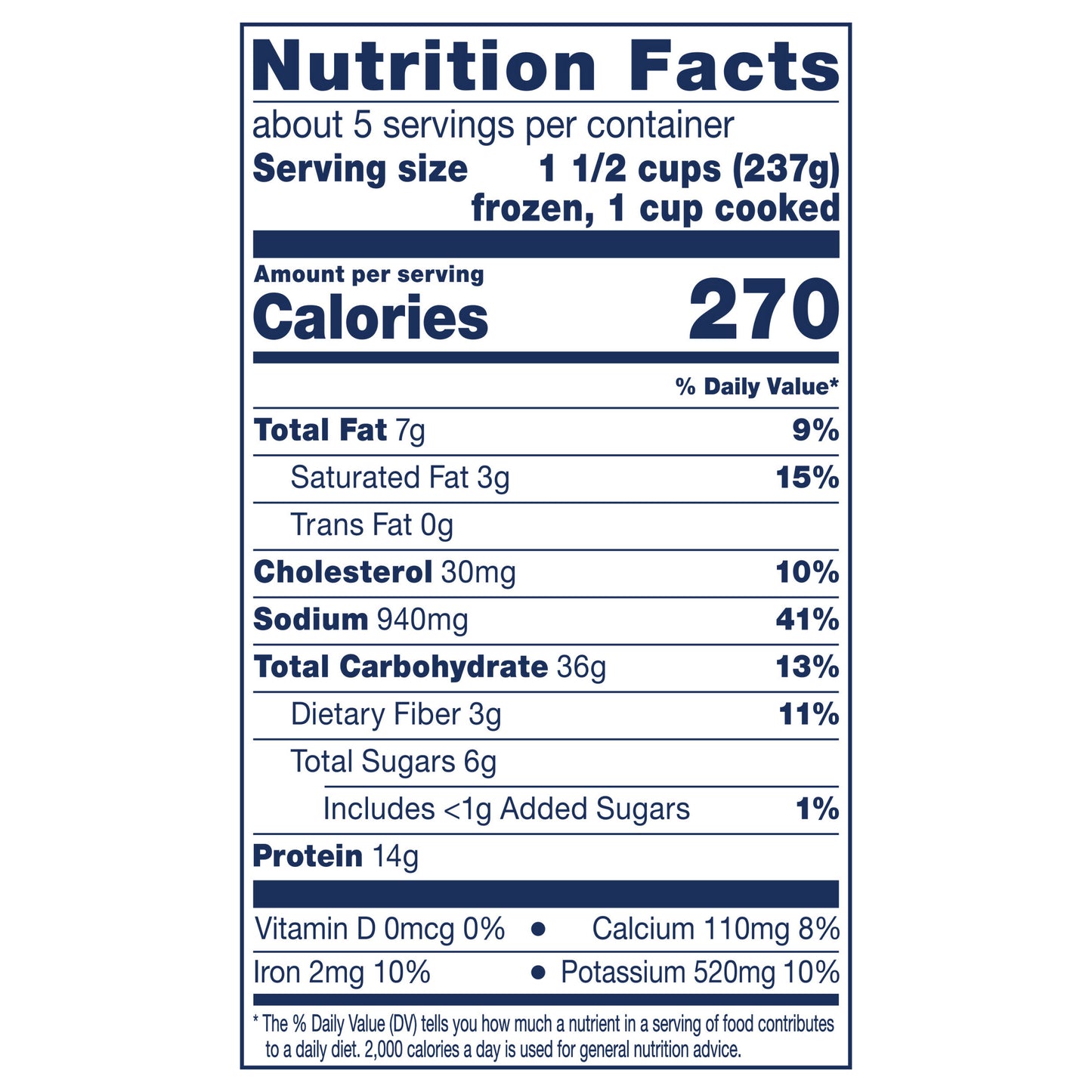 Birds Eye Voila! Family Size Cheesy Chicken Frozen Meal, 42 oz. Bag