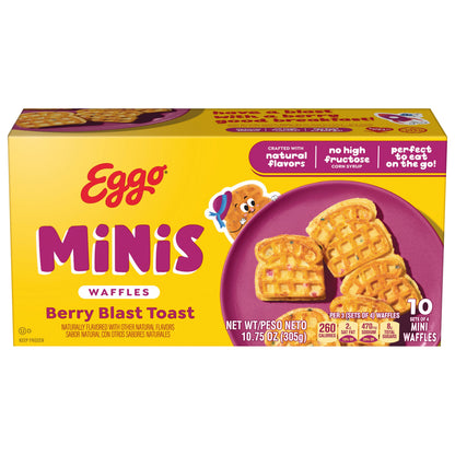 Eggo Minis Frozen Waffle Bites Berry Blast Toast