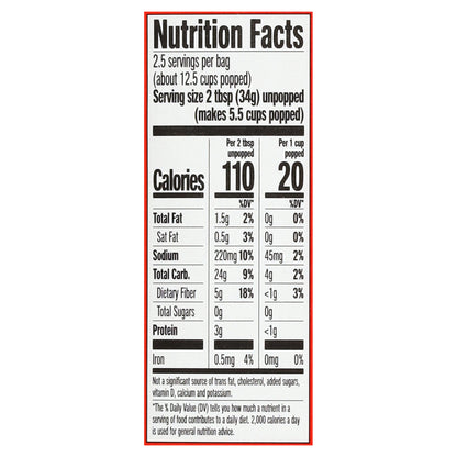 Jolly Time Healthy Pop Crispy White Microwave Popcorn 3 - 3 oz Bags