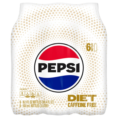 Diet Pepsi Soda Caffeine Free 16.9 Fl Oz 6 Count