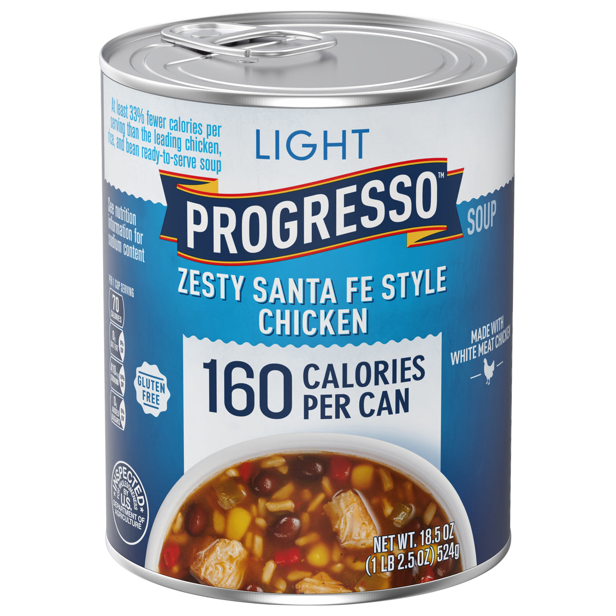 Progresso Light, Zesty Santa Fe Style Chicken Soup, Gluten Free, 18.5 oz.