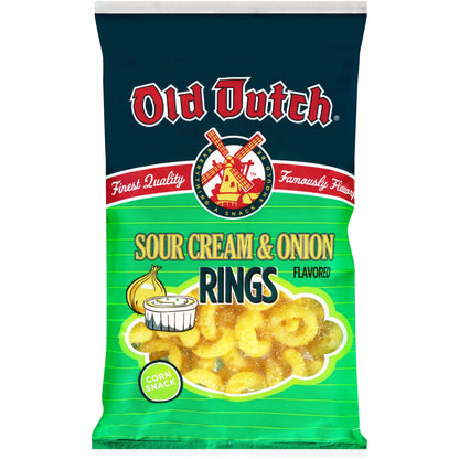 Old Dutch® Sour Cream & Onion Rings Corn Snack 8 oz. Bag