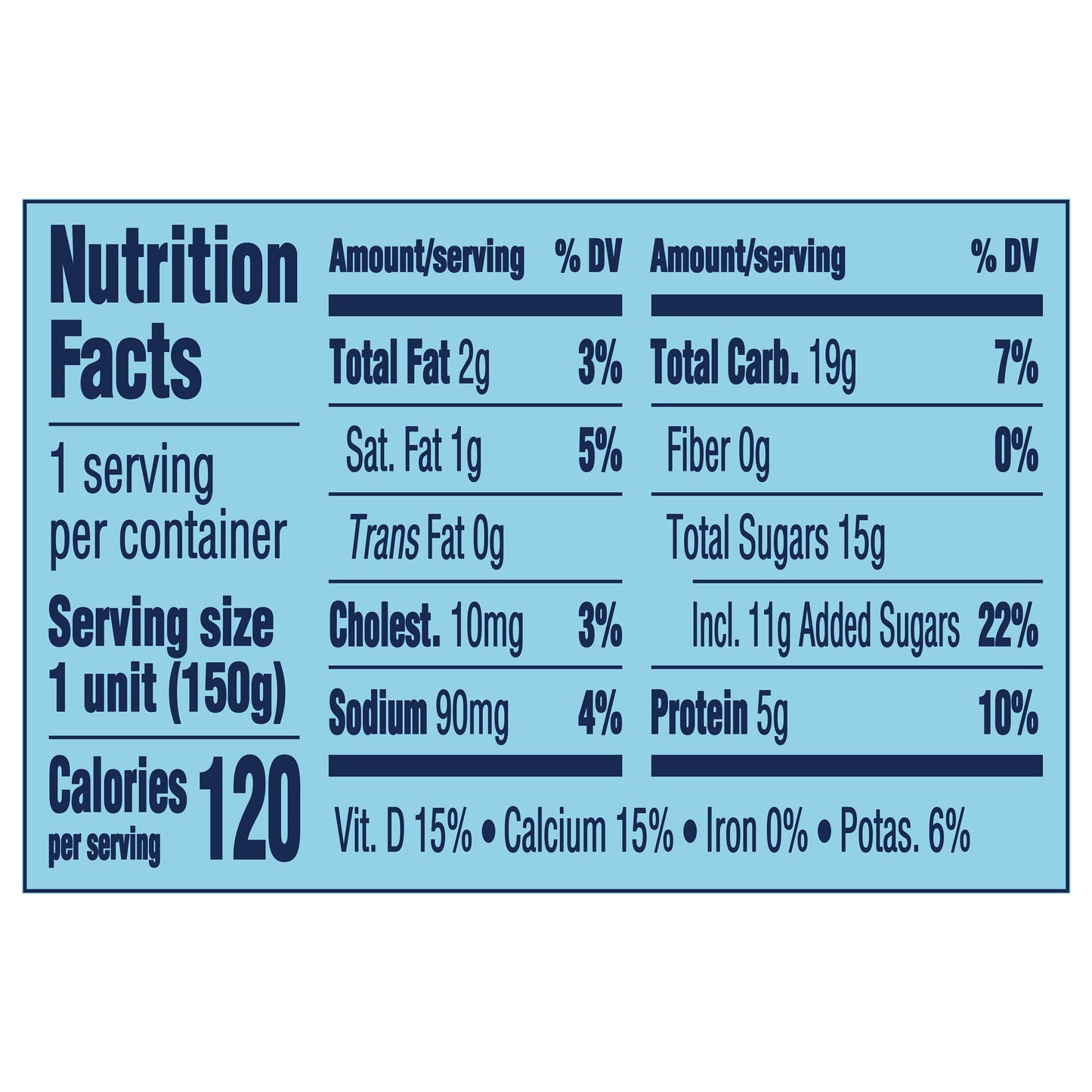 Dannon Fruit on the Bottom Blueberry Low Fat Yogurt 5.3 OZ Container