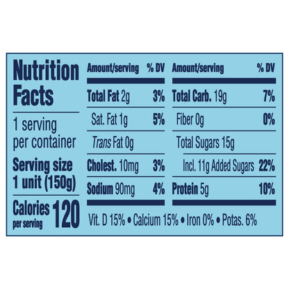 Dannon Fruit on the Bottom Blueberry Low Fat Yogurt 5.3 OZ Container