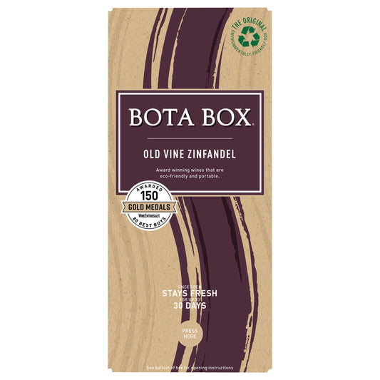 Bota Box Old Vine Zinfandel Red Wine, 3L (Equals 4 x 750ml Bottles), 13.5% ABV, 27 Proof