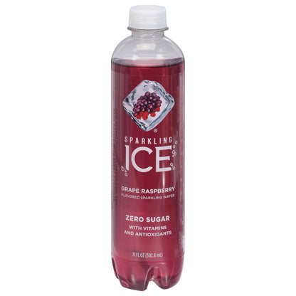 Sparkling Ice Zero Sugar Grape Raspberry Flavored Sparkling Water 17 fl oz