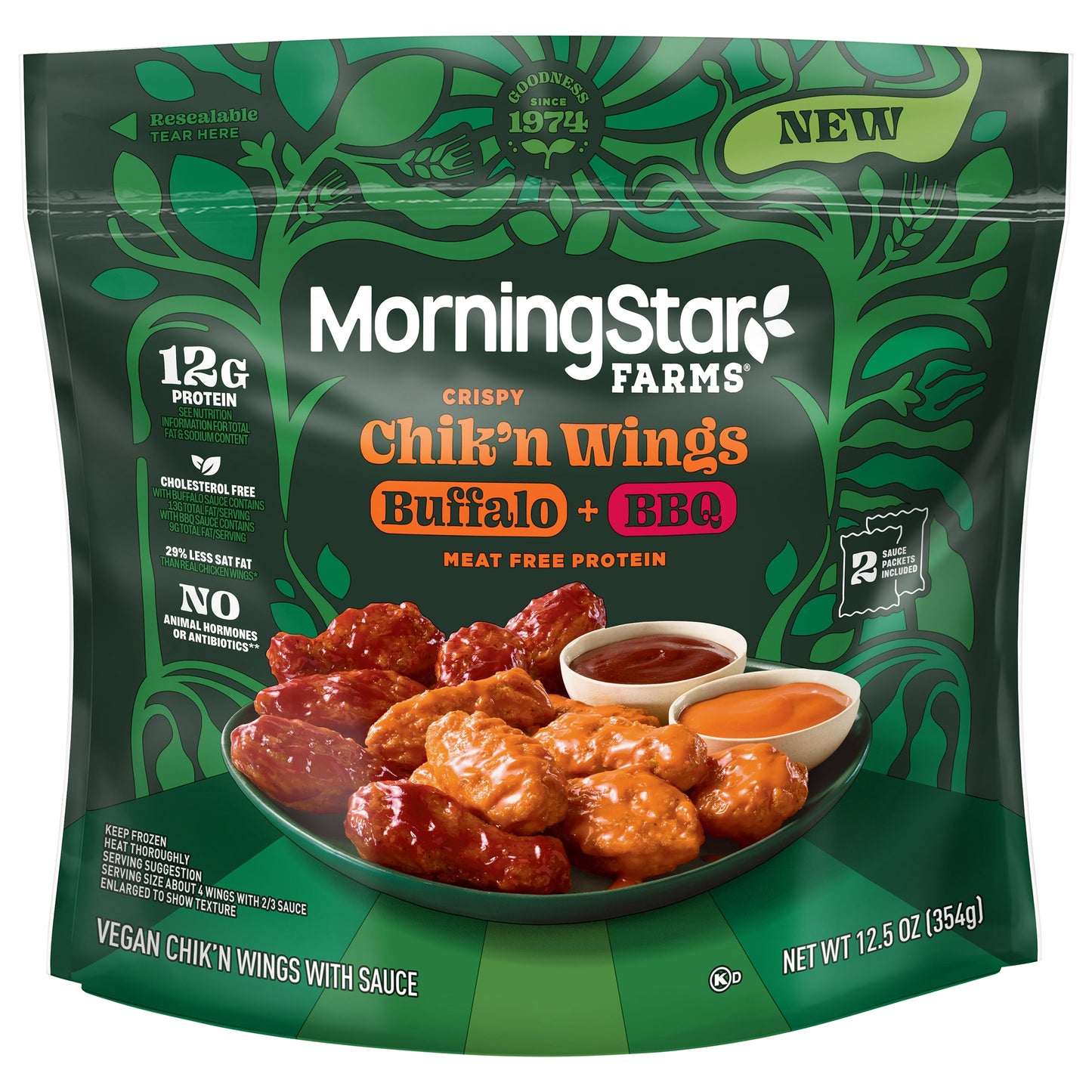 Morningstar Farms Poultry BBQ & Buffalo Flavors Sauced 12.5oz