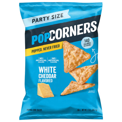 PopCorners Popped Corn Snacks White Cheddar Flavored 12 Oz