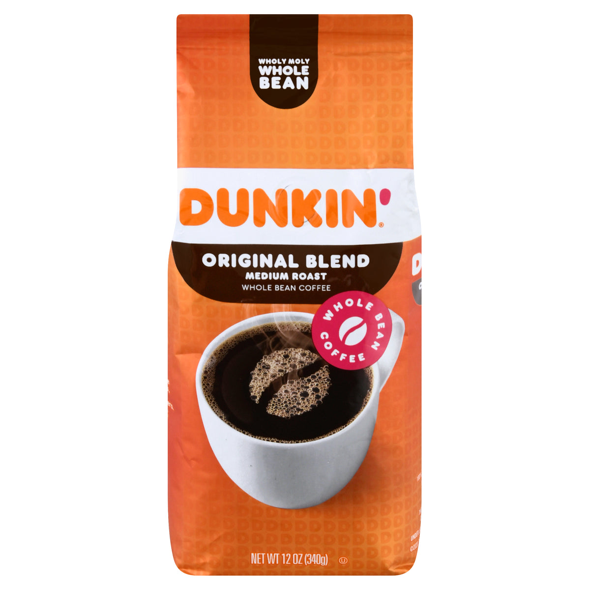 Dunkin' Medium Roast Whole Bean Original Blend Coffee 12 oz