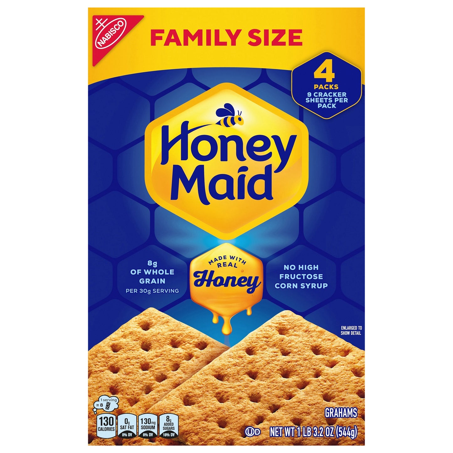 Honey Maid Graham Crackers, Family Size, 19.2 oz