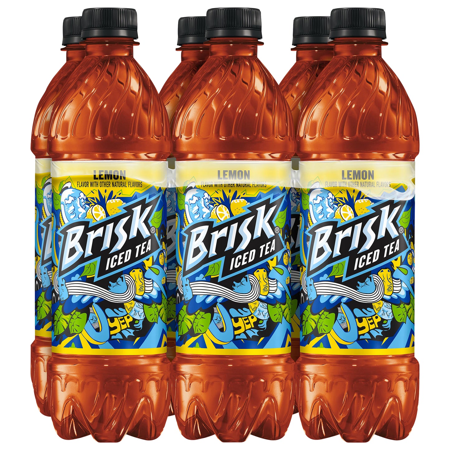 Brisk Iced Tea Lemon 16.9 Fl Oz, 6 Count,  Bottles