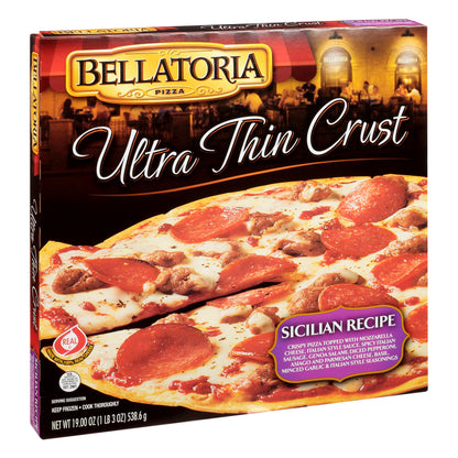 Bellatoria Ultra Thin Crust Sicilian Recipe Pizza 19 oz