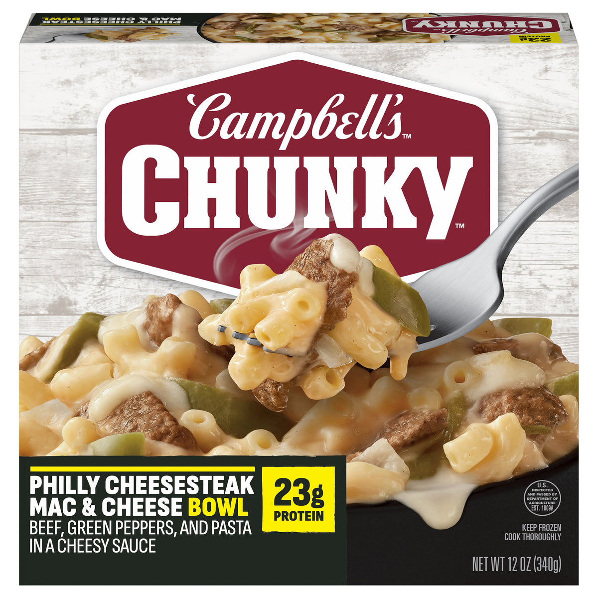 Campbell's® Chunky® Philly Cheesesteak Mac & Cheese Bowl Frozen Meal, 12 Oz