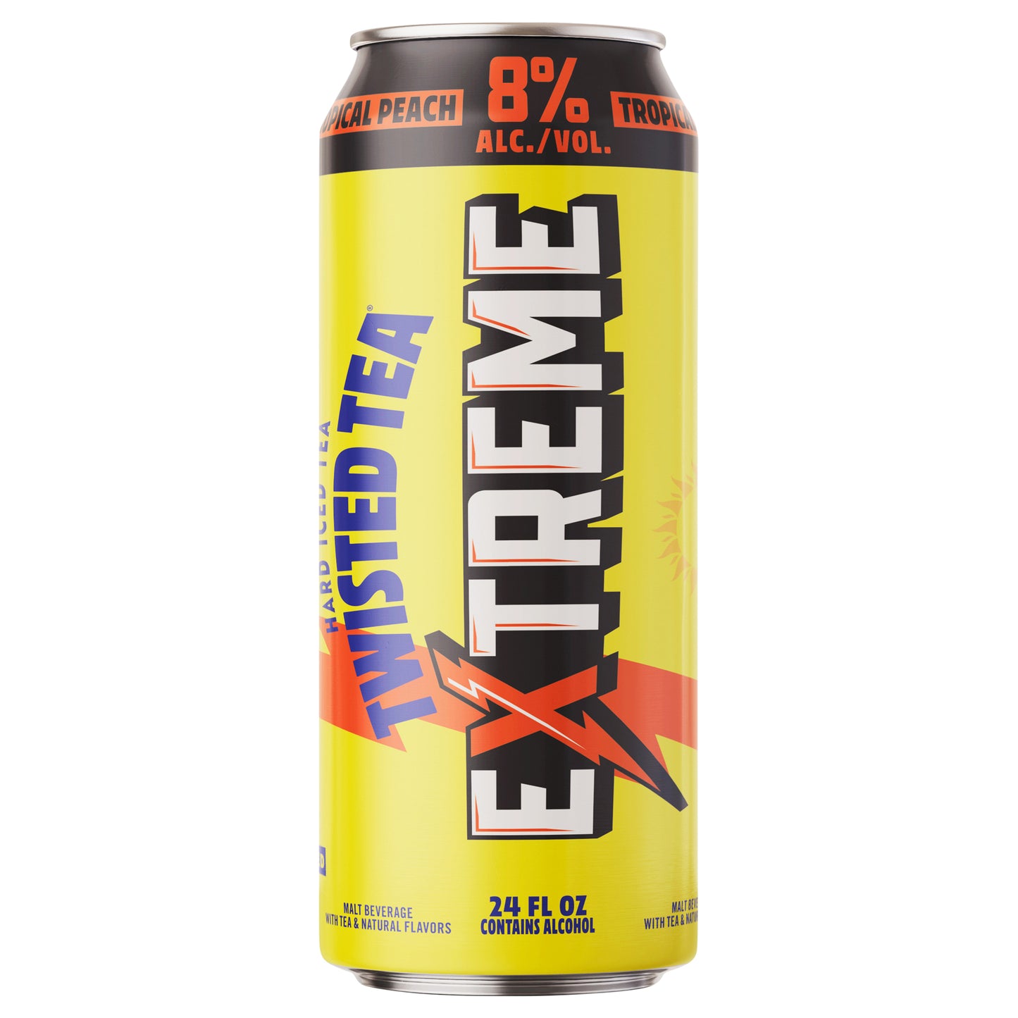 Twisted Tea Extreme Tropical Peach Hard Iced Tea, 8% ABV (24 fl. oz. Can)