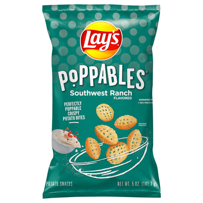 Lay's Poppables Potato Snacks Southwest Ranch Flavored 5 Oz