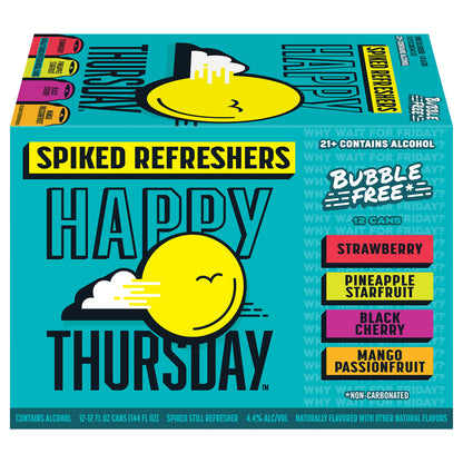 Happy Thursday Bubble Free Assorted Spiked Refreshers 12 - 12 fl oz Cans