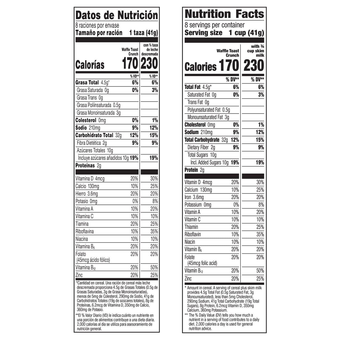 Cinnamon Toast Crunch Waffle Breakfast Cereal, Crispy Cinnamon Cereal, 11.6 oz