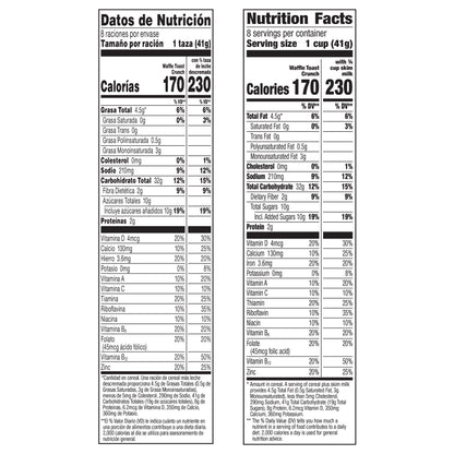 Cinnamon Toast Crunch Waffle Breakfast Cereal, Crispy Cinnamon Cereal, 11.6 oz