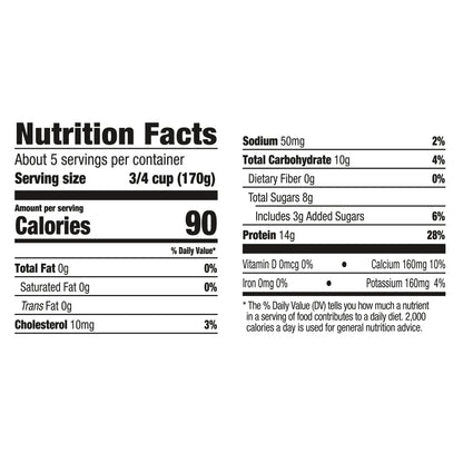 Dannon Light + Fit Vanilla Greek Nonfat Yogurt, 32 OZ Yogurt Tub