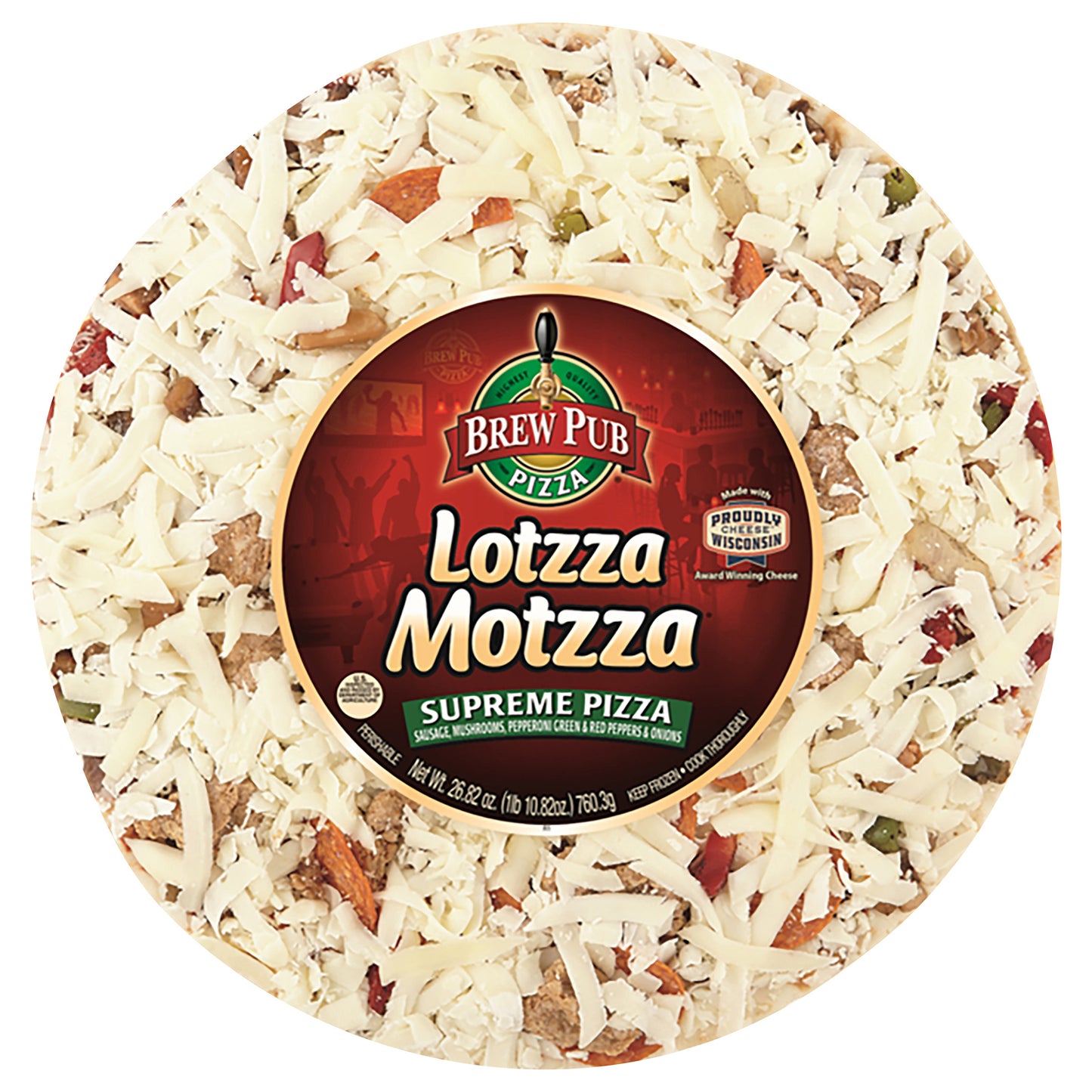 Brew Pub Pizza Lotzza Motzza Supreme Pizza 26.82 oz