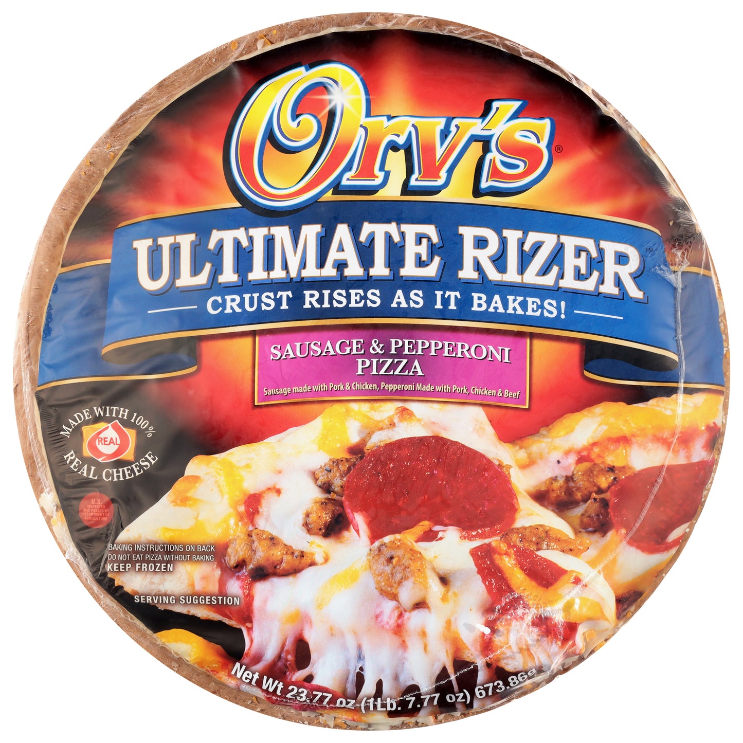 Orv's Ultimate Rizer Sausage & Pepperoni Pizza 23.77 oz