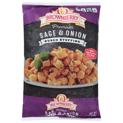 Brownberry Premium Sage & Onion Cubed Stuffing 12 oz