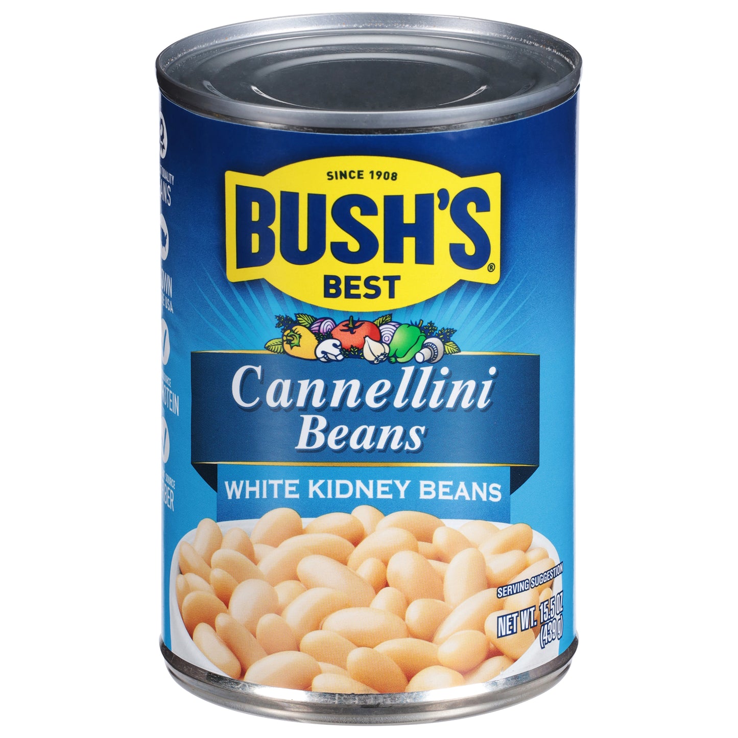 Bush's Best White Kidney Beans Cannellini Beans 15.5 oz