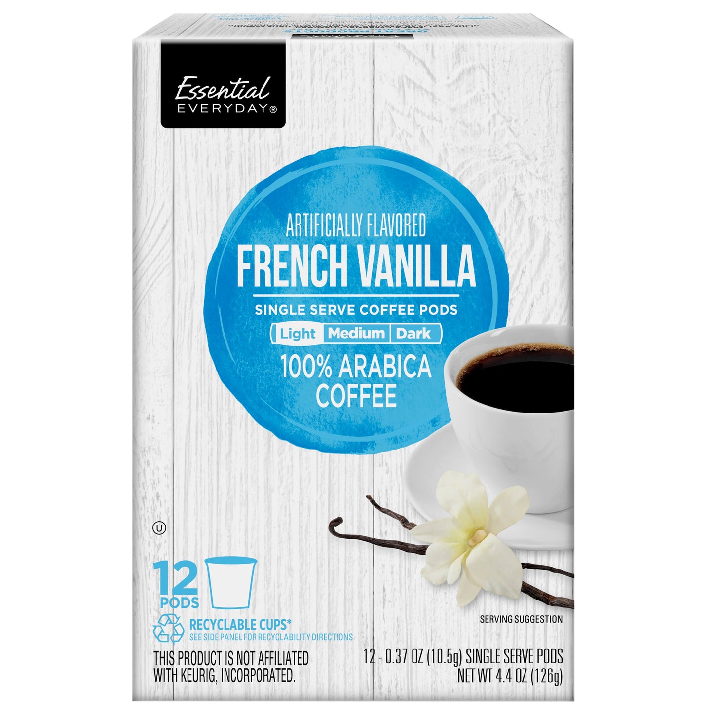 Essential Everyday Artificially Flavored French Vanilla Coffee Cups