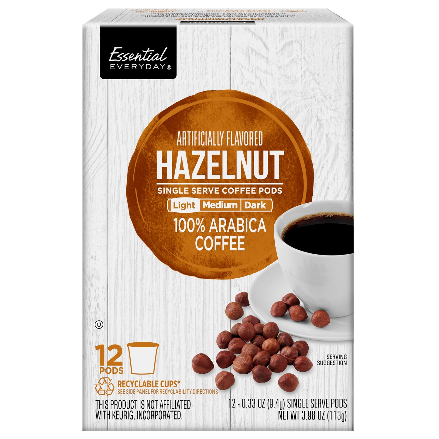 Essential Everyday Artificially Flavored Hazelnut Vanilla Coffee Cups