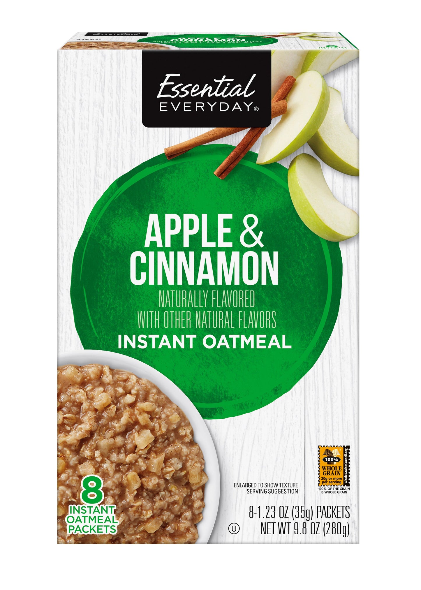 Essential Everyday Apple & Cinnamon Instant Oatmeal