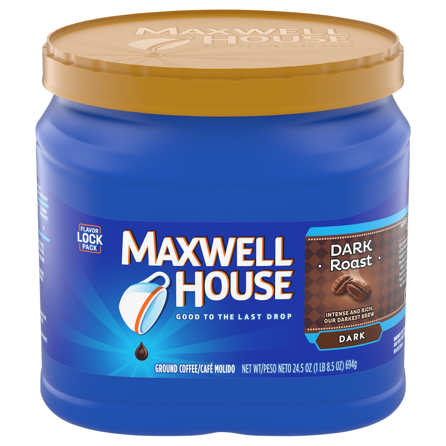 Maxwell House Ground Dark Roast Coffee 24.5 oz Container