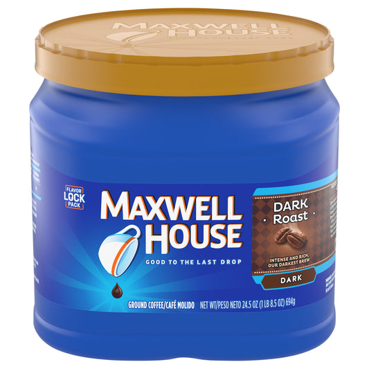 Maxwell House Ground Dark Roast Coffee 24.5 oz Container