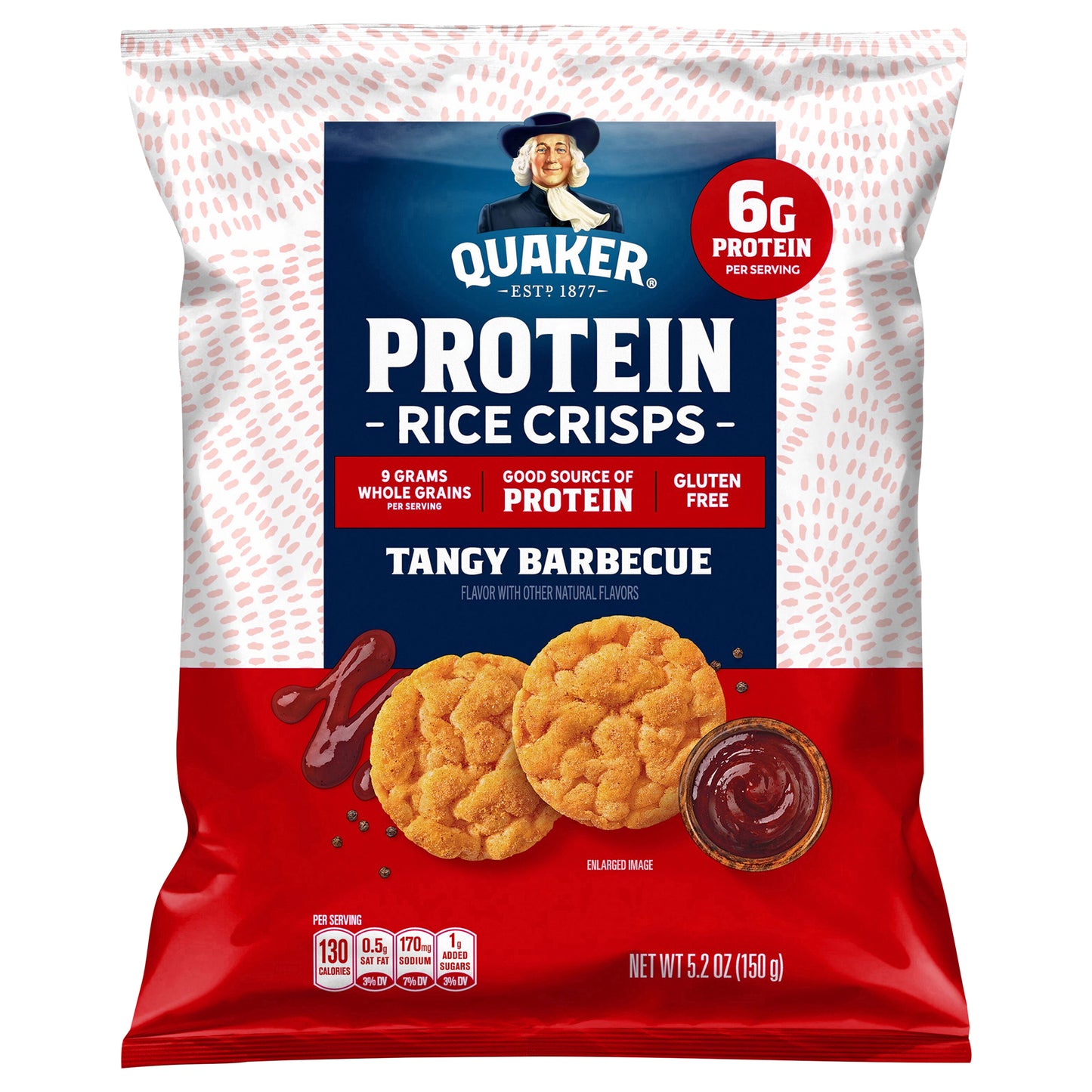 Quaker Protein Rice Crisps Tangy Barbecue, 5.2 Oz