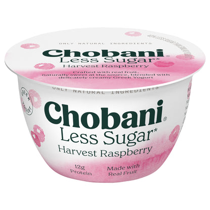 Chobani Less Sugar Reduced Fat Greek Harvest Raspberry Yogurt 5.3 oz