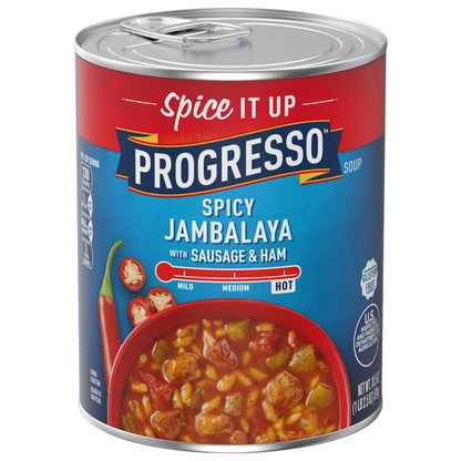 Progresso Spicy Jambalaya Soup With Sausage & Ham, 18.5 oz Can