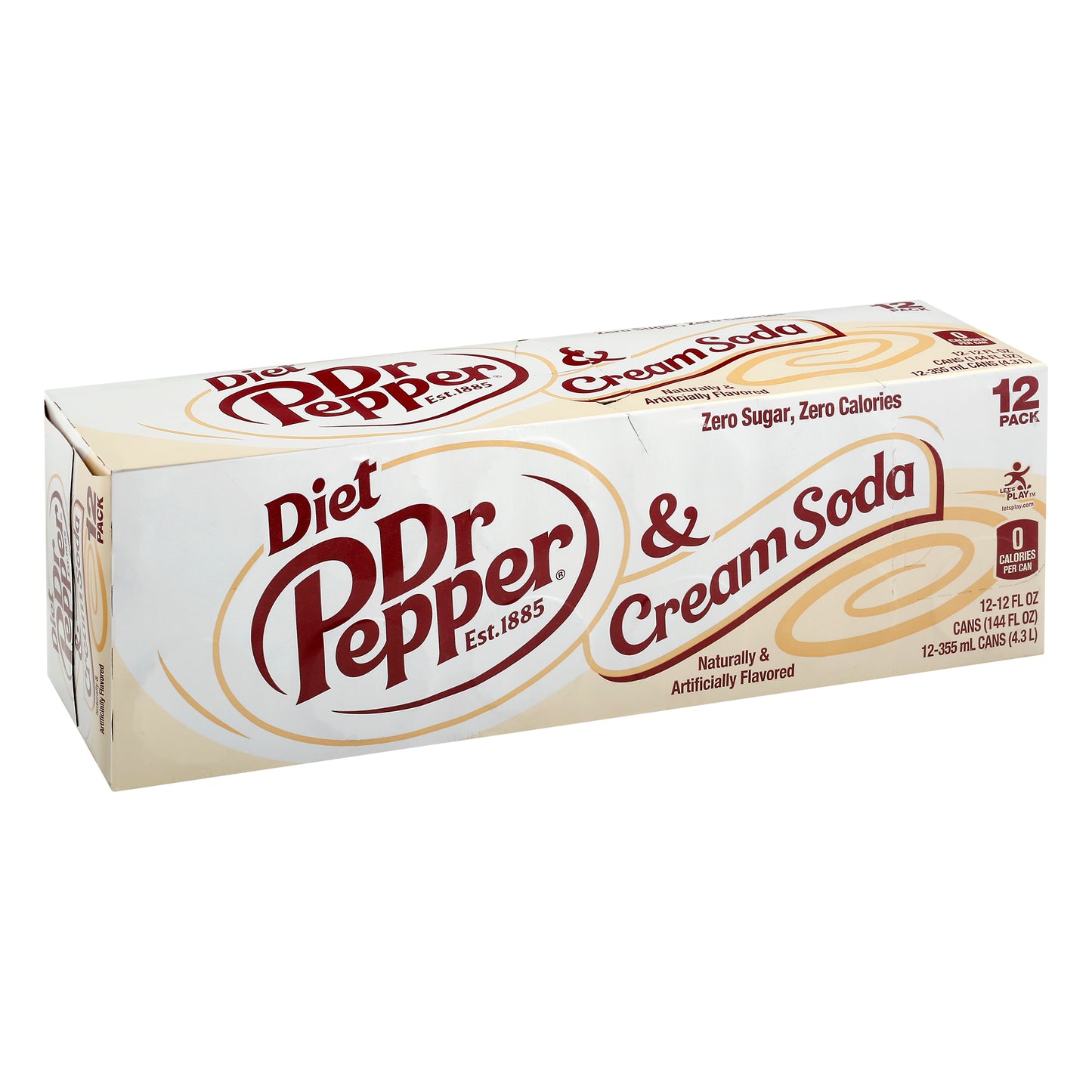 Dr Pepper 12 Pack Diet Cream Soda 12 ea