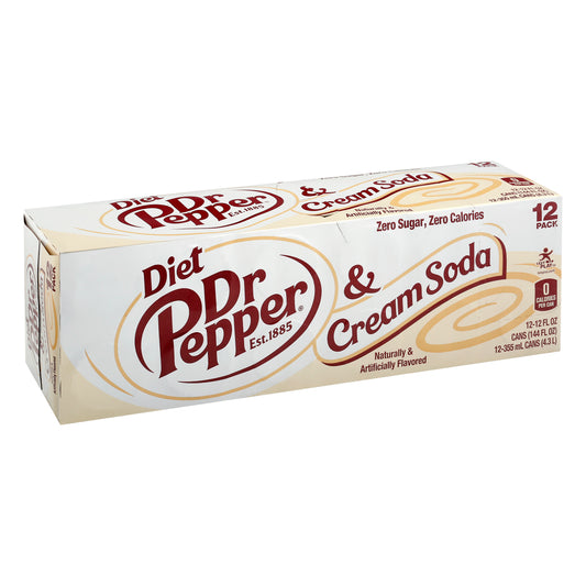 Dr Pepper 12 Pack Diet Cream Soda 12 ea