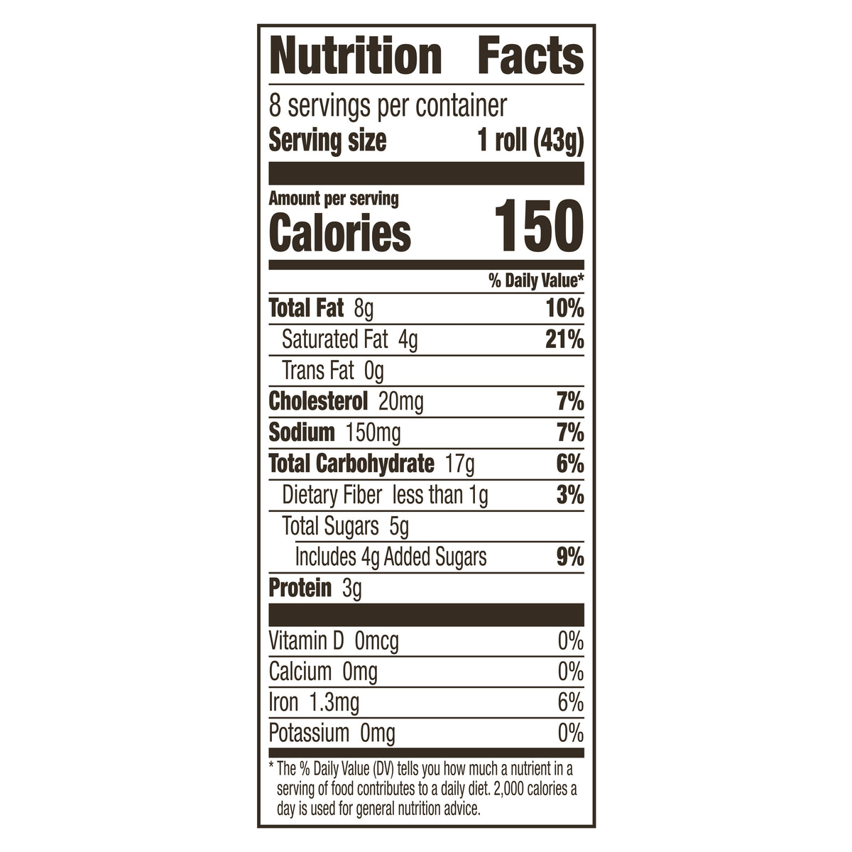 Pillsbury Grands! Chocolate Croissants, Frozen Pastries, Made with Real Cocoa, 8 Ct, 12.4 oz