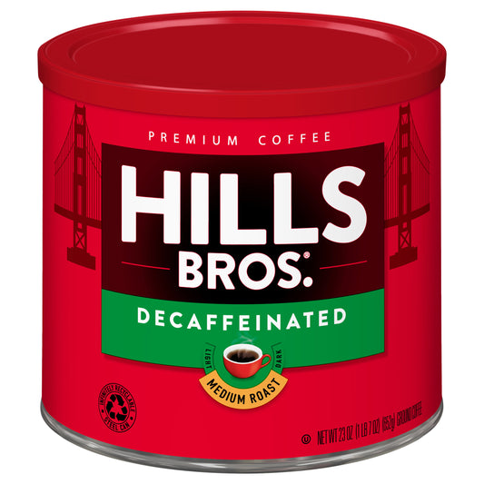 Hills Bros. Decaf Medium Roast Ground - 23 oz Can
