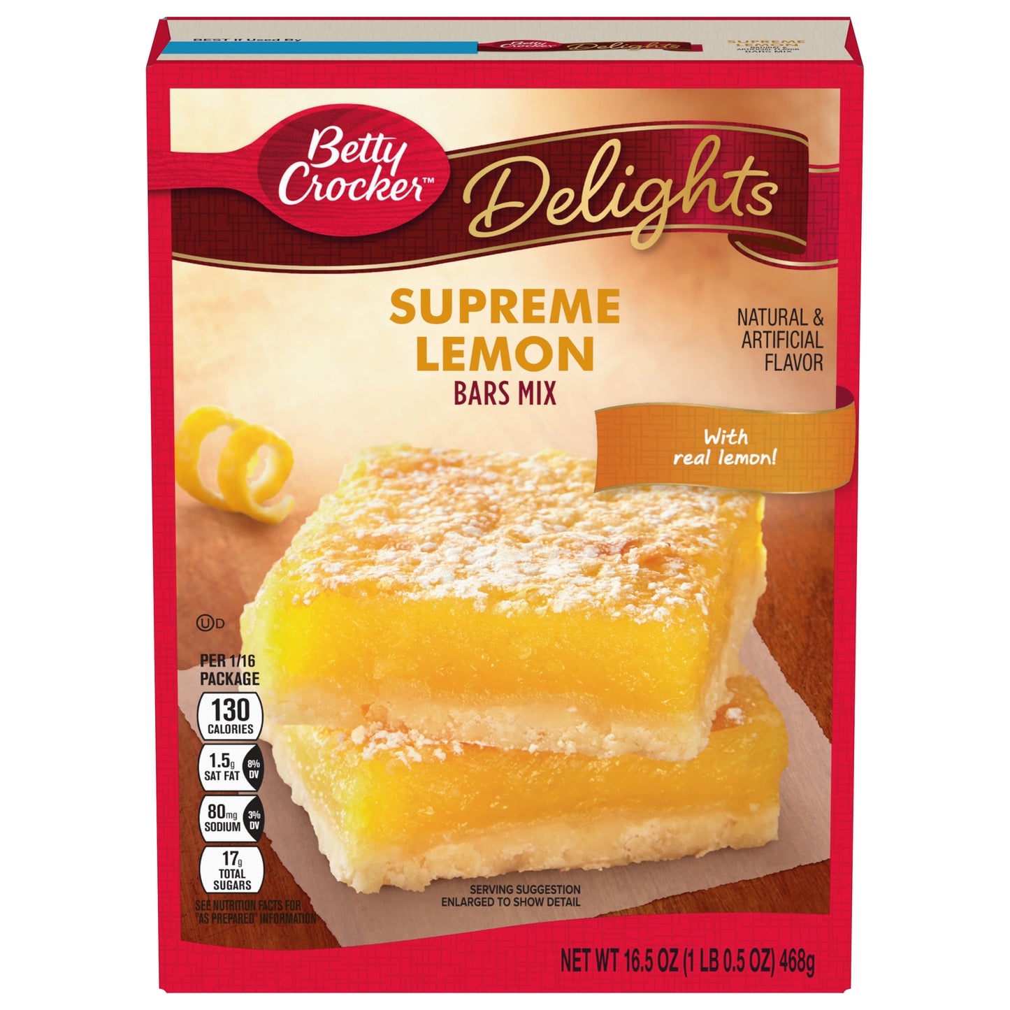 Betty Crocker Delights Supreme Lemon Bars Mix, 16.5 oz.